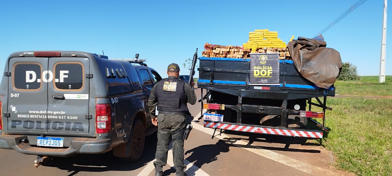 O material apreendido foi encaminhado à Delegacia da Polícia Civil de Coronel Sapucaia - Foto: Divulgação