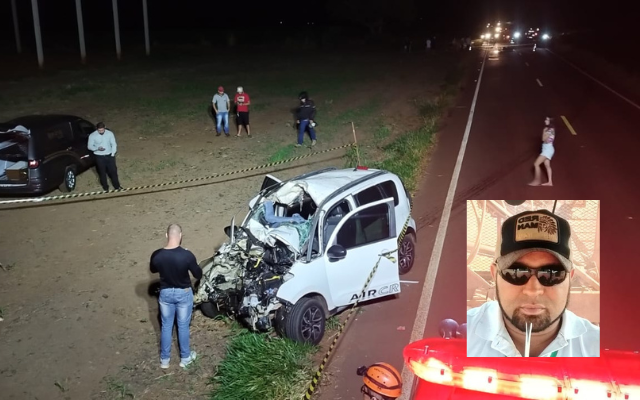 Impacto foi tão violento que fez Eleandro parar dentro do veículo; Fotos: Sidnei Bronka/Ligado Na Notícia