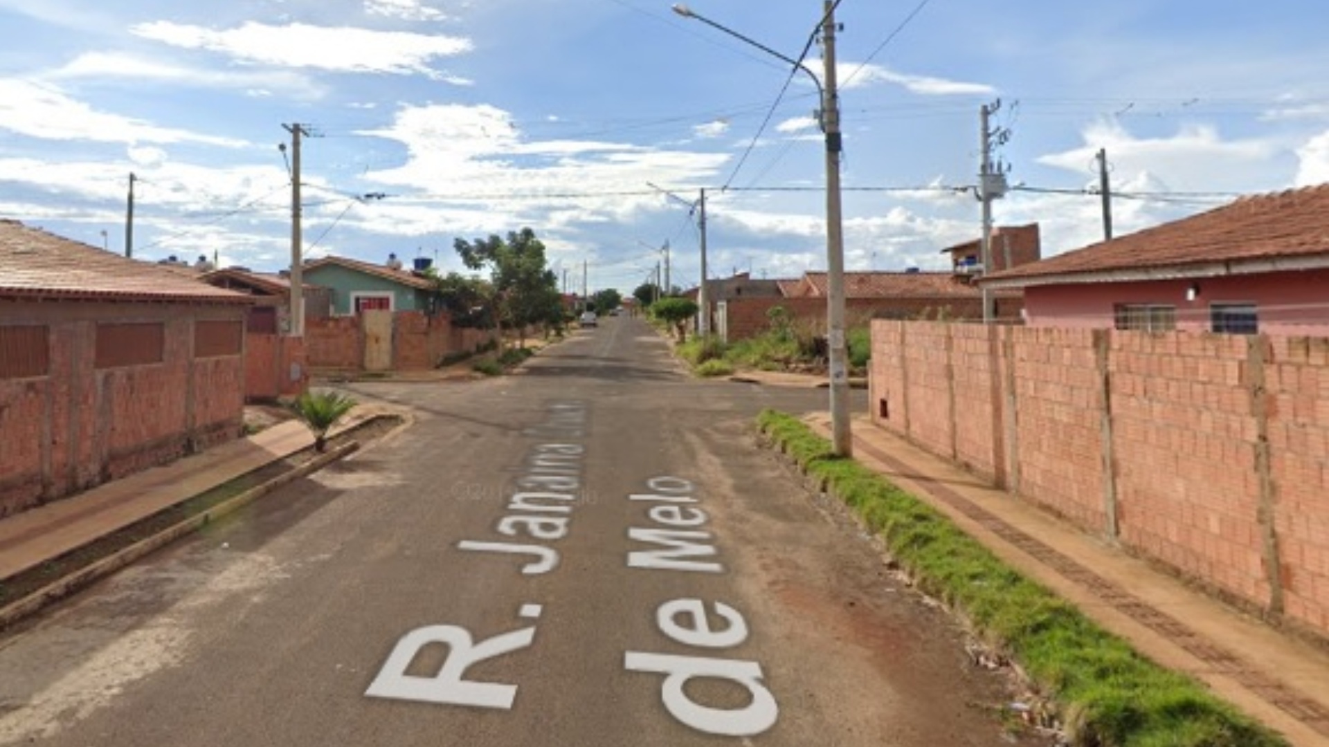 Rua onde ocorreu o crime