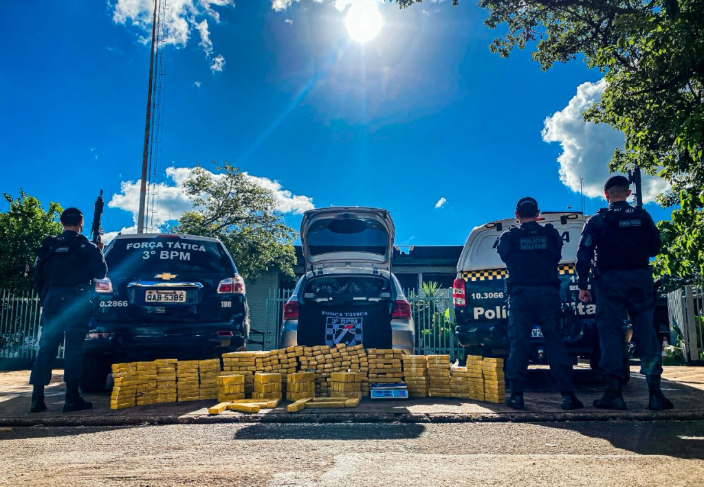 Droga apreendida na tarde de quarta-feira; Foto: Polícia Militar