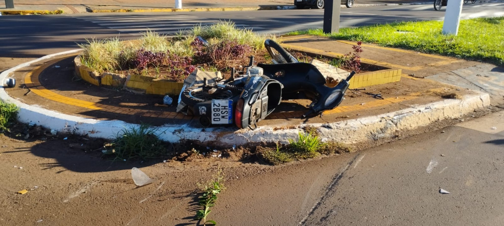 Vítima fatal pilotava a moto Honda Biz da foto acima; Foto: Leandro Holsbach/Ligado Na Notícia