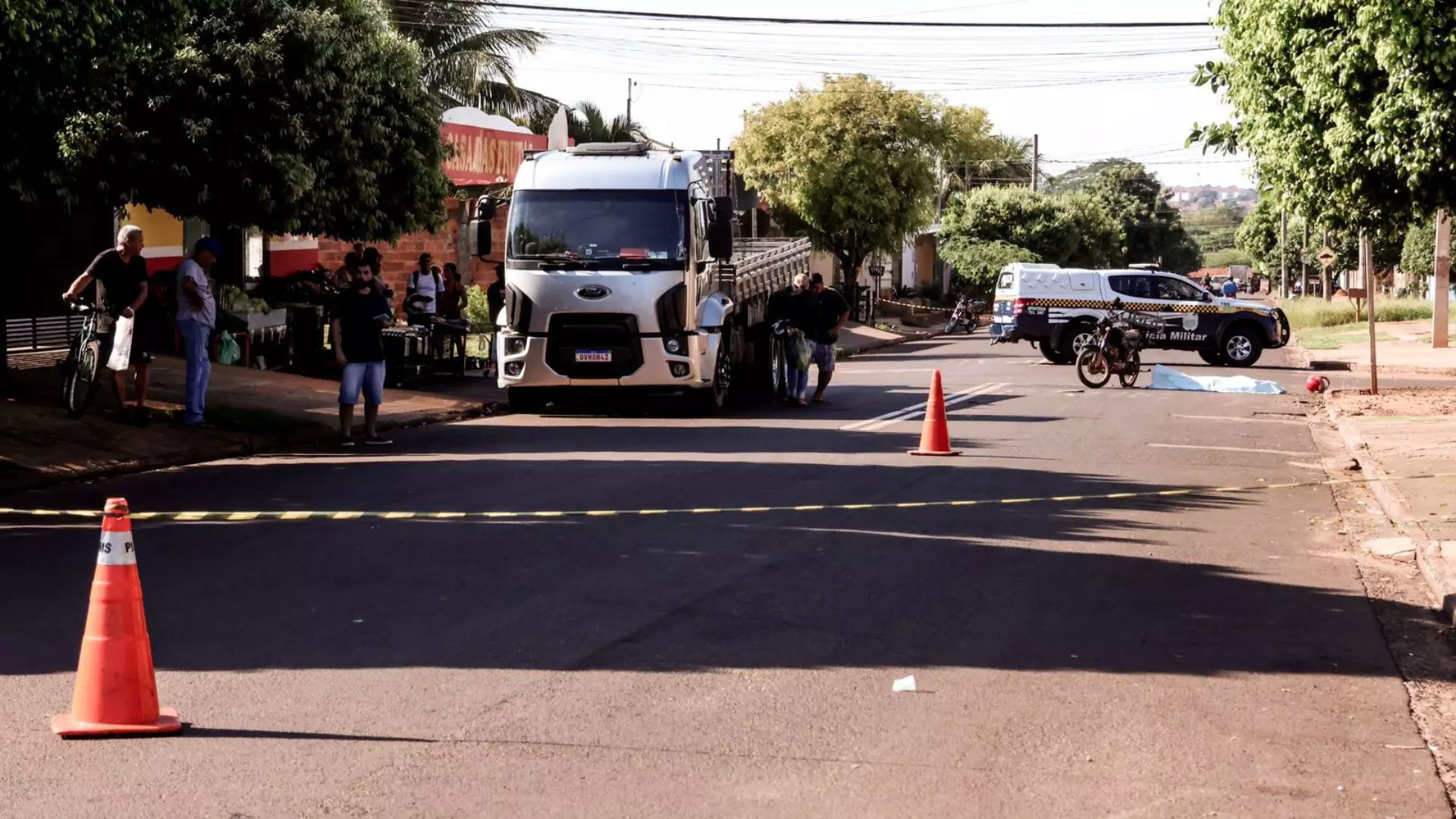 Acidente aconteceu na manhã deste sábado (6) (Foto: Ana Laura Menegat, Midiamax)