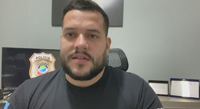 Delegado da Polícia Civil de São Gabriel do Oeste, Matheus Alves Vital; Foto e vídeo: Divulgação/PC