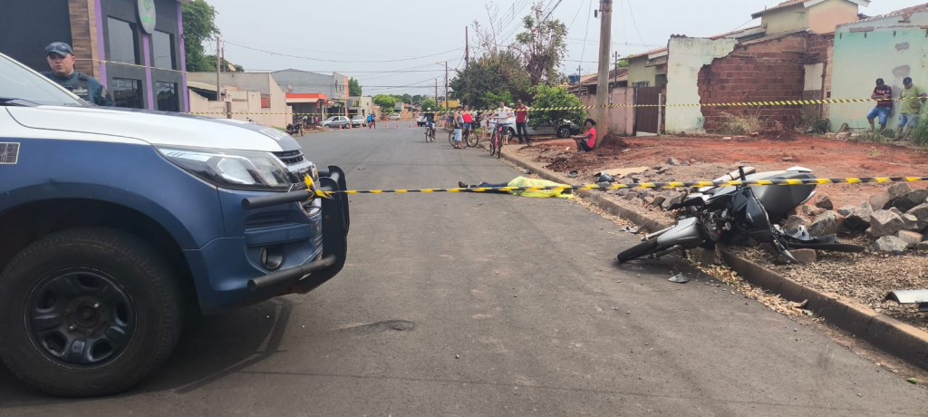 Vítima seguia pela Rua 17, no Jardim Flórida II; Foto: Sidnei Bronka/Ligado Na Notícia