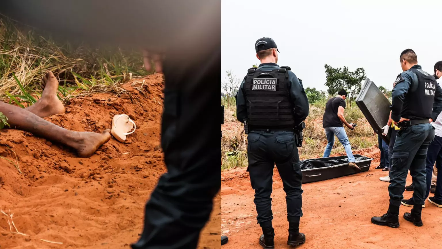 Corpo encontrado com marcas de tiros em estrada vicinal na saída para Três Lagoas. (Henrique Arakaki, Midiamax)