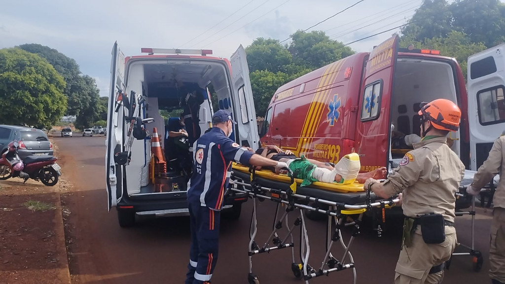 Vítima teve uma das penas dilaceradas no acidente; Foto: Leandro Holsbach