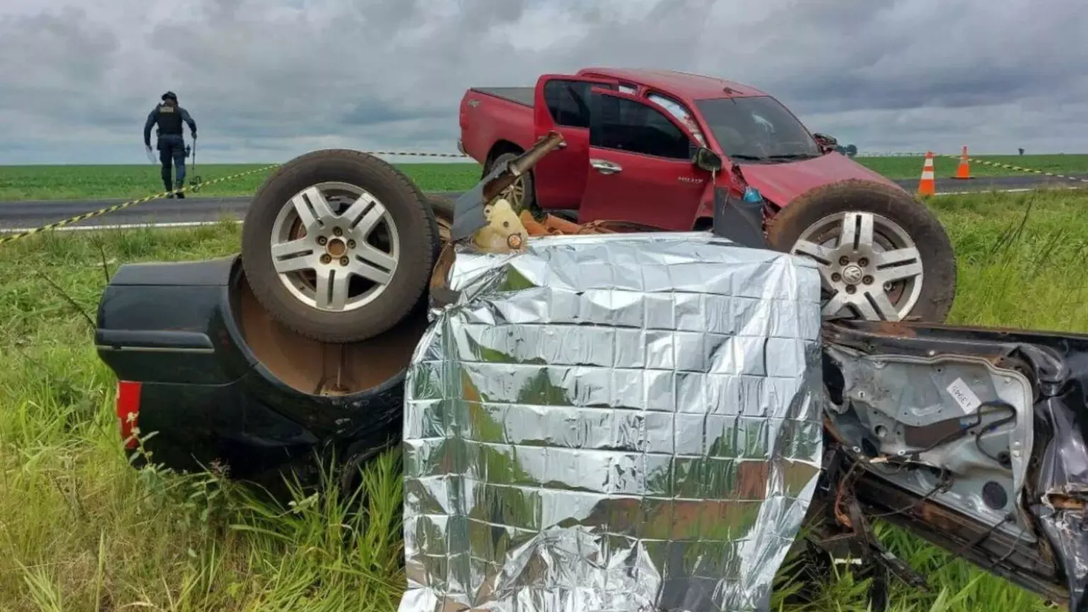 Acidente aconteceu na manhã desta quinta-feira, em Costa Rica (Foto: MST Todo Dia)